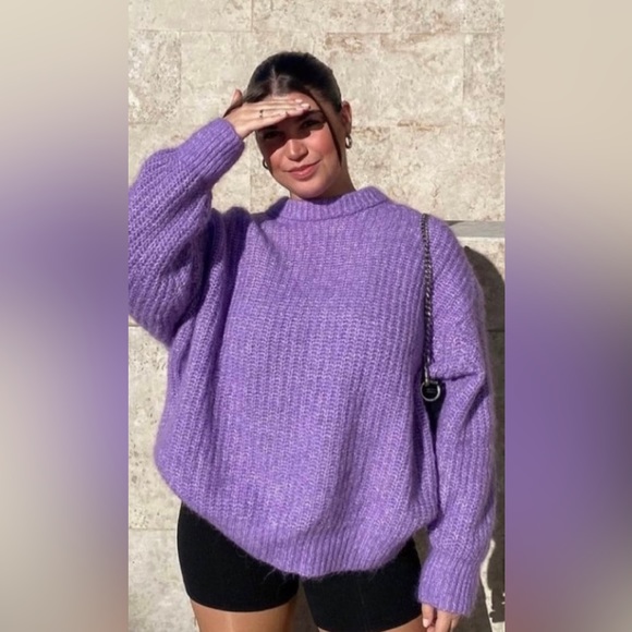 Zara Sweaters - NWT Zara Purl Knit Sweater in Lilac size Small